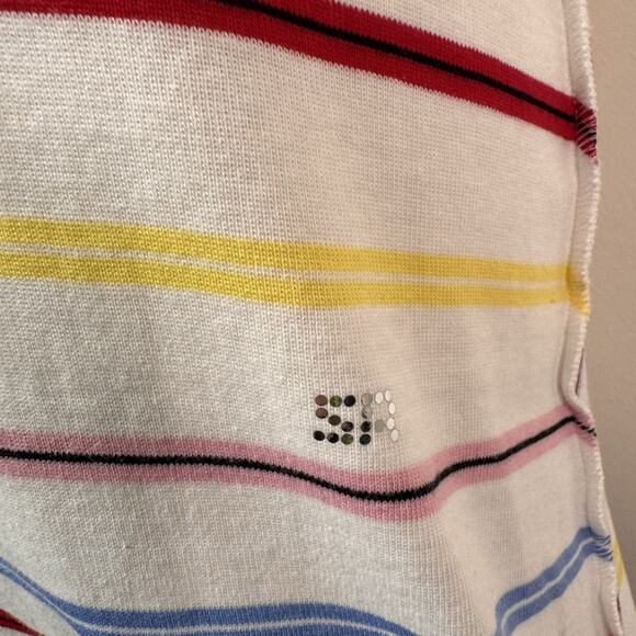 Sonia Rykiel Stripe Cutout Mini Dress 38 NWT French Cool Girl Summer Y2K - Picture 3 of 9